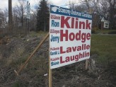 Klink sign front - wood bracing